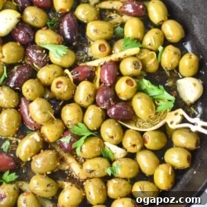 Warm Lemon-Herb Olives with Mediterranean Spices — 10-Minute Appetizer 14 Warm Olives with Lemon and Mediterranean Herbs