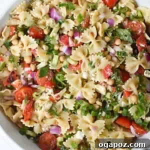 Mediterranean Bow-Tie Pasta Salad with Feta & Olives 11 Mediterranean Bowtie Pasta Salad