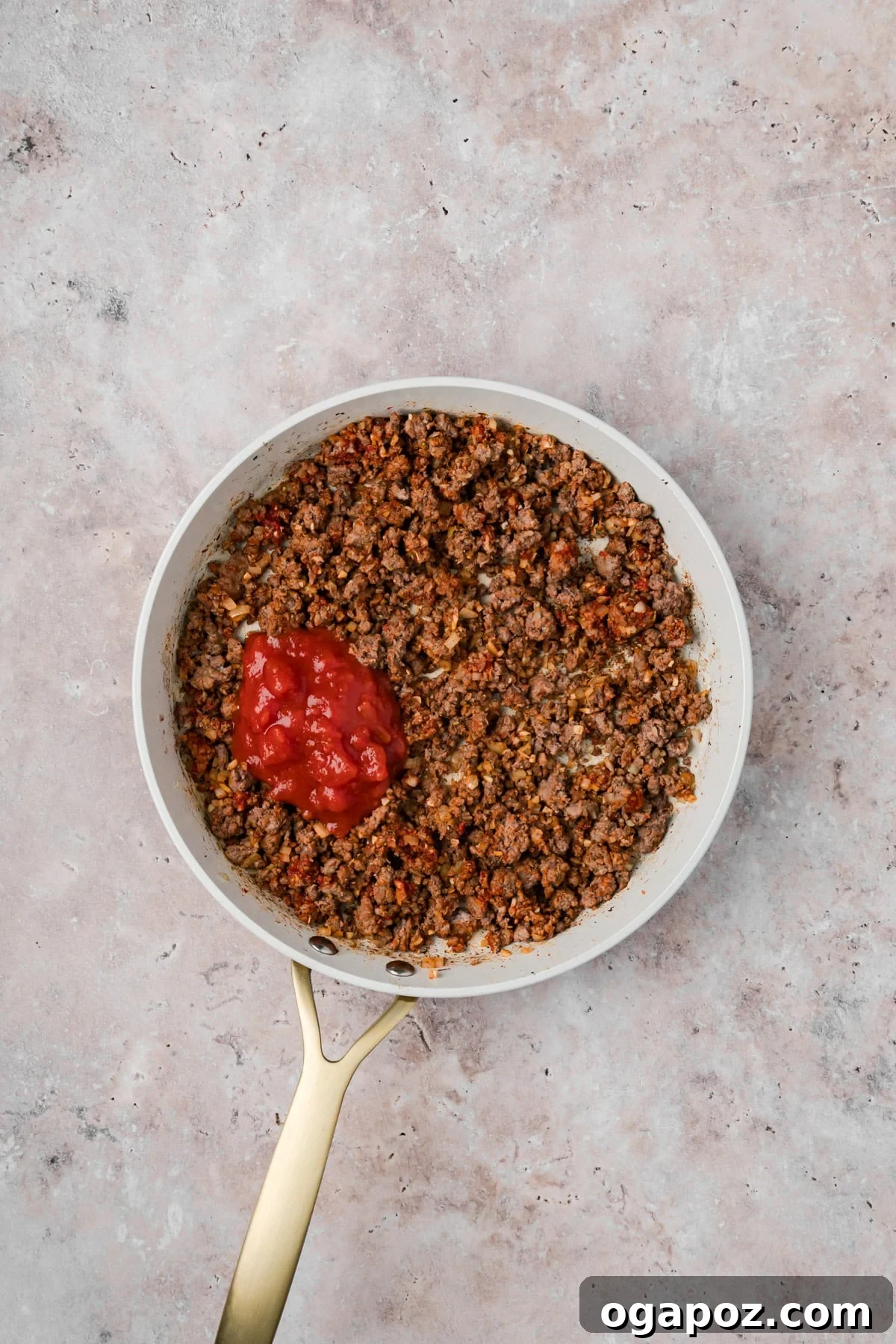 Mediterranean Stuffed Eggplant with Garlic Yogurt Sauce 9 Tomato Paste in ground beef
