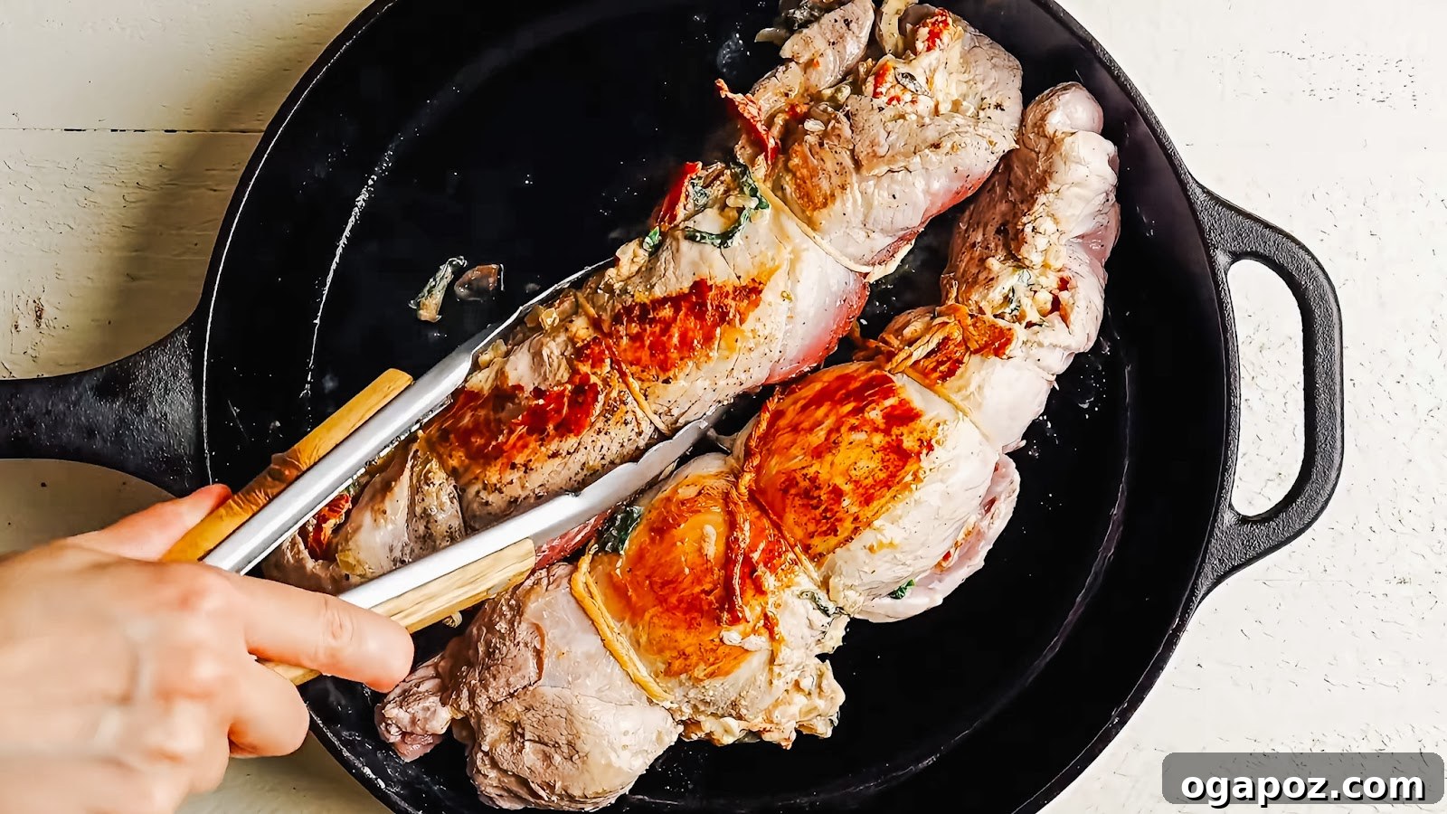 Mediterranean Stuffed Pork Tenderloin with Creamy Feta Filling 10 Stuffed Pork Tenderloin recipe steps.