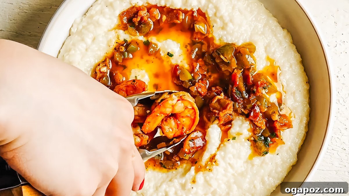 Creamy Southern Shrimp and Grits Recipe for Weeknight Dinner 8 Shrimp and Grits recipe steps.
