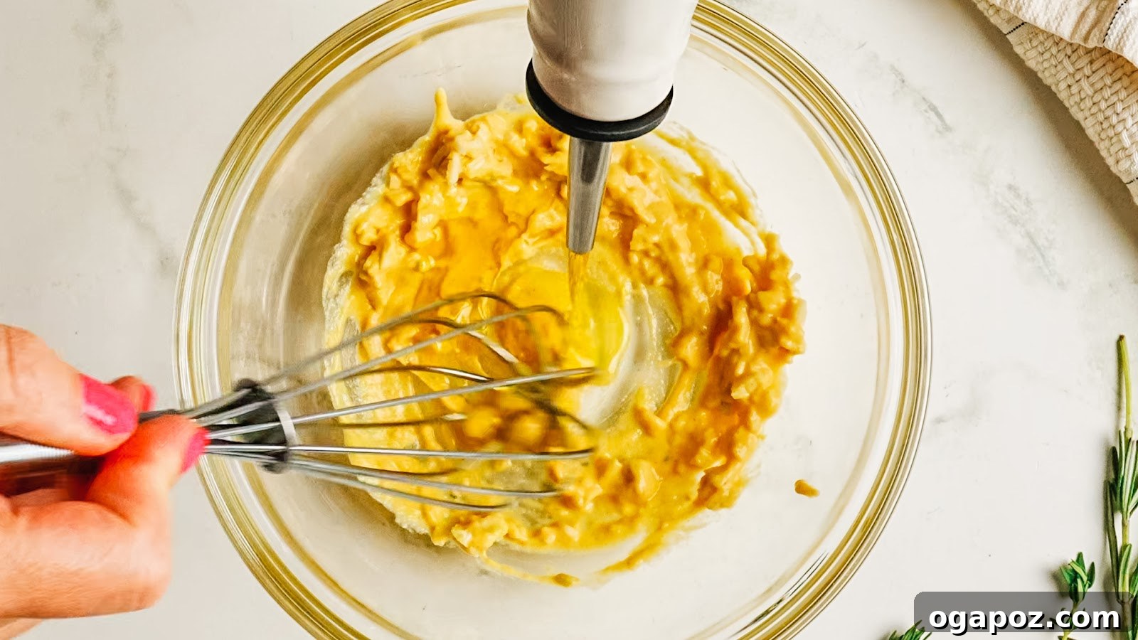 Tangy Balsamic Chicken Marinade for Juicy Grilled Chicken 5 Streaming olive oil into the mustard while whisking to emulsify.