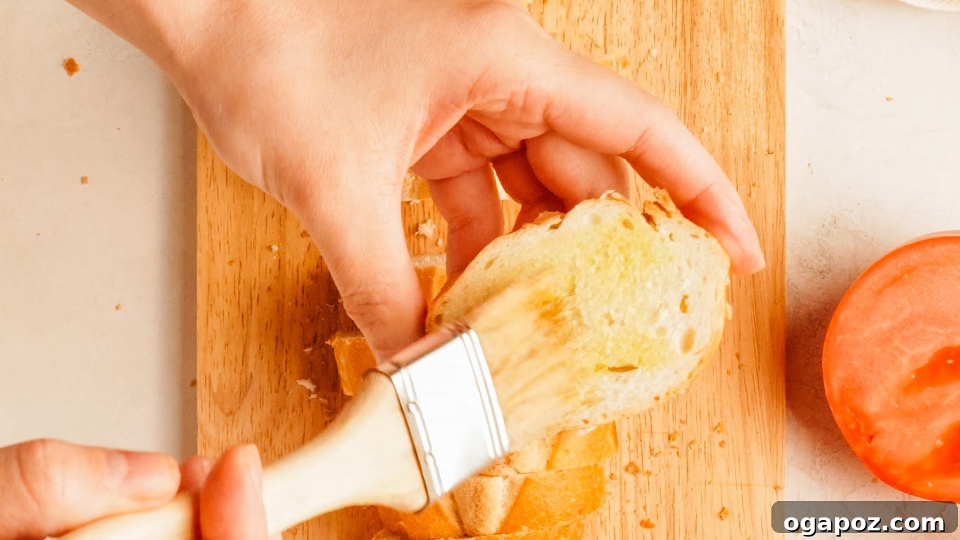 Fresh Mozzarella Bruschetta Recipe, Quick Appetizer 6 Bruschetta with Mozzarella recipe steps.