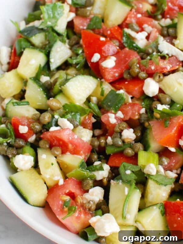 Fresh Cherry Tomato and Basil Pasta Recipe 15 Tomato and Cucumber Salad with Capers 1200 x 1200