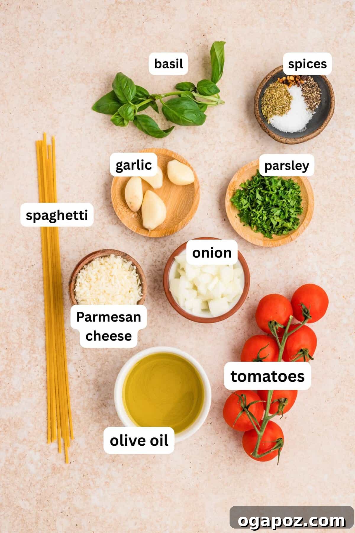 Fresh Cherry Tomato and Basil Pasta Recipe 5 Cherry Tomato Basil Pasta recipe ingredients