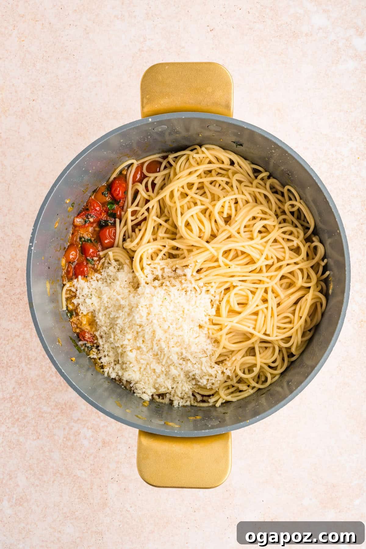 Fresh Cherry Tomato and Basil Pasta Recipe 9 Pasta with tomato and Parmesan cheese