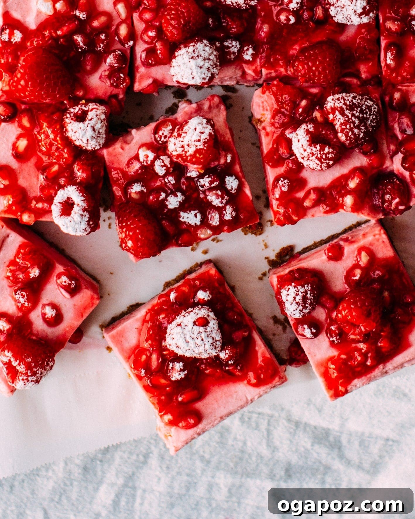 No-Bake Cheesecakes, Mousses & No-Churn Ice Creams 4 Raspberry Mousse Squares