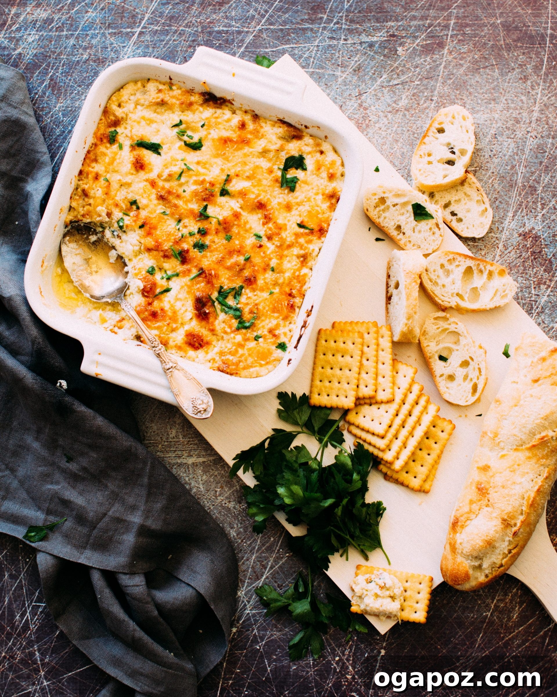 32 Crowd-Pleasing Cookout Appetizers for Summer 4 Hot artichoke and shrimp dip with toasted bread.