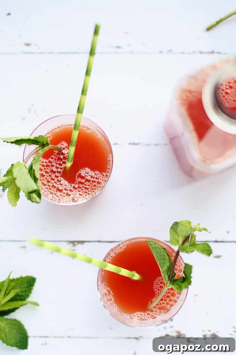 16 Summer Drink Recipes: Alcoholic and Non-Alcoholic Refreshers 17 Watermelon agua fresca with lime in a tall glass over ice.