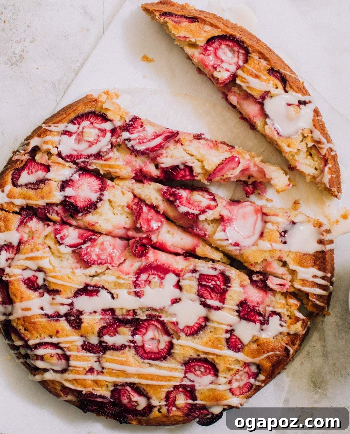 Summer Fruit Dessert Recipes: Peach, Cherry and Berries 19 Strawberry buttermilk cake topped with berries.