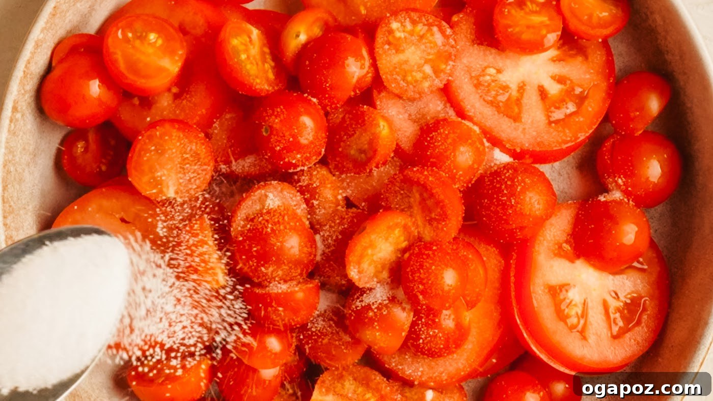 Authentic Caprese Salad with Cherry Tomatoes 4 Caprese salad recipe steps.