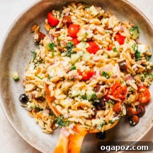 Mediterranean Orzo Salad with Feta, Olives & Cherry Tomatoes 11 img 59200 11