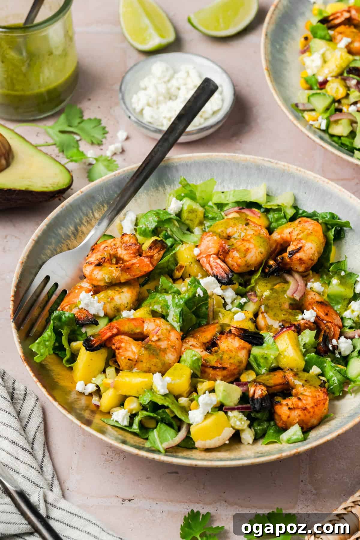 Grilled Shrimp Salad with Cilantro-Lime Vinaigrette 12 Easy Grilled Shrimp Salad with Cilantro Lime Dressing