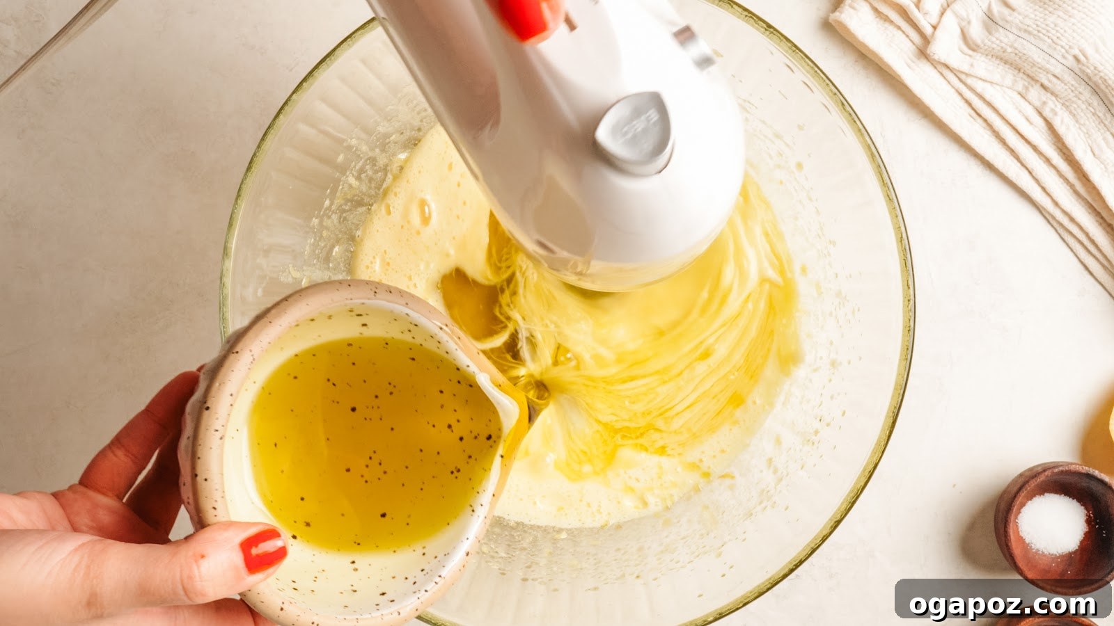 Moist Lemon Olive Oil Cake Recipe with Citrus Glaze 6 Lemon Olive Oil Cake recipe steps.