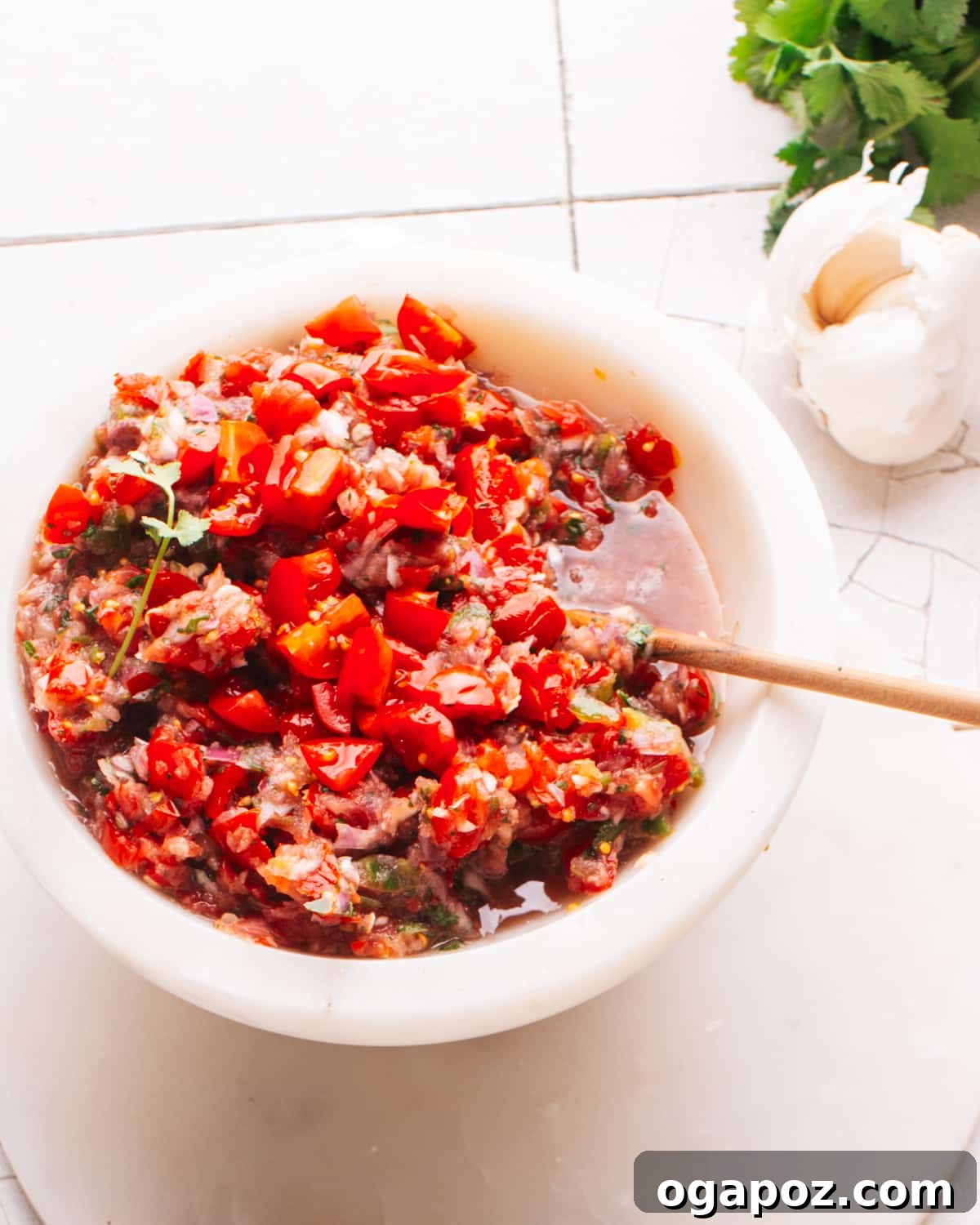 20 Fresh Tomato Recipes to Use Up Ripe Tomatoes 9 Fresh taco salsa made with chopped tomatoes, onion and cilantro.