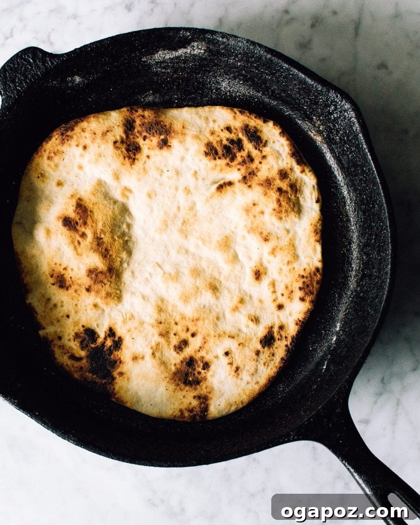 Smoky BBQ Chicken Flatbread Recipe 6 Thin crust pizza dough cooked in a cast iron pan.