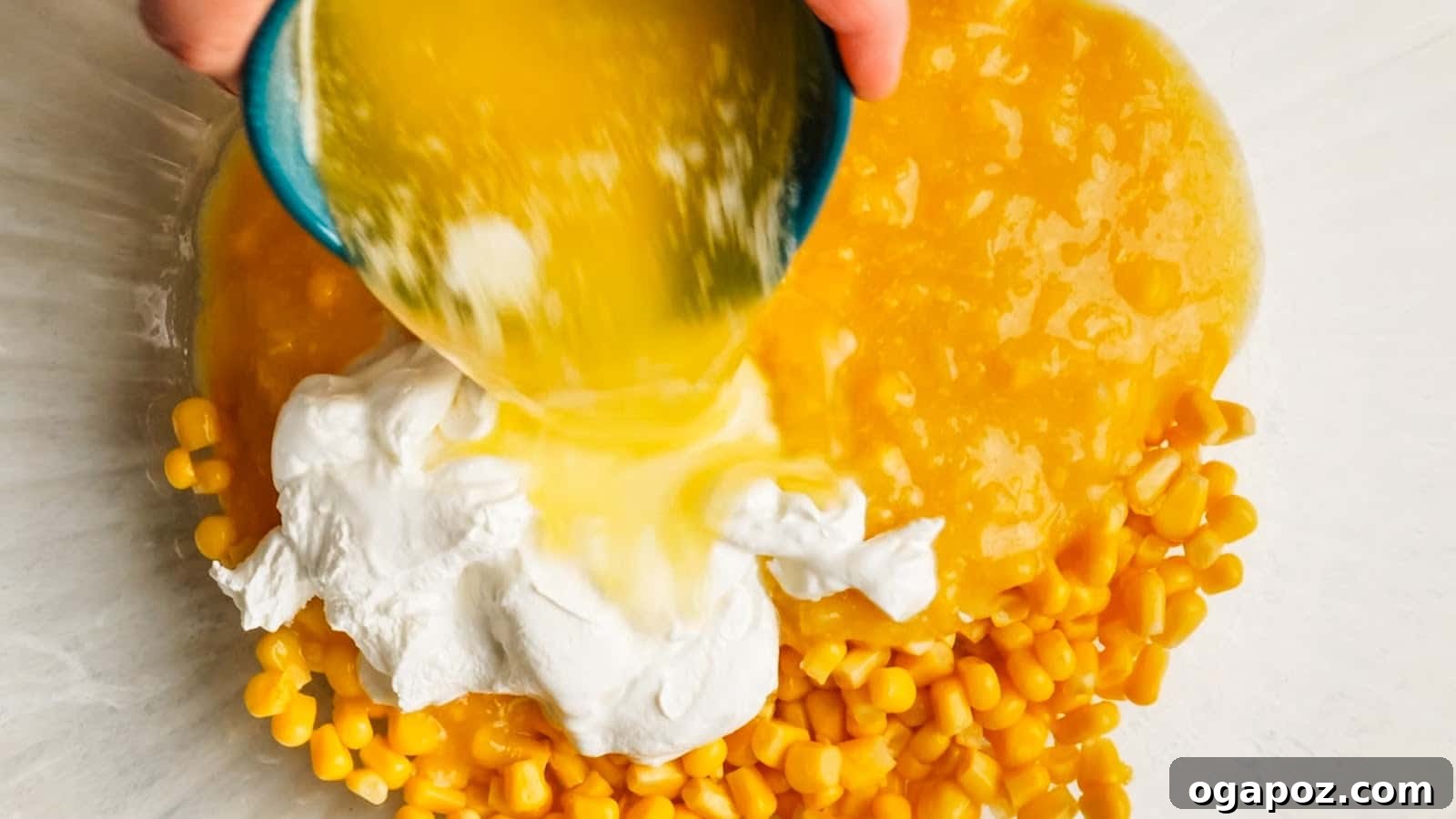 Step 2 for corn casserole