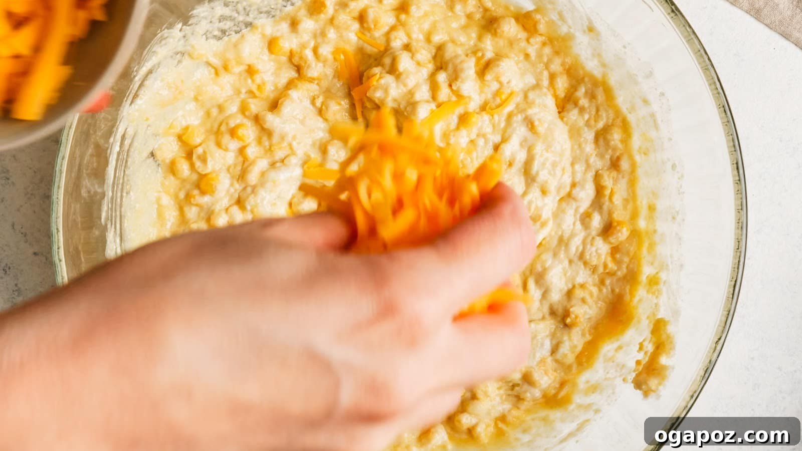 Step 3 for corn casserole