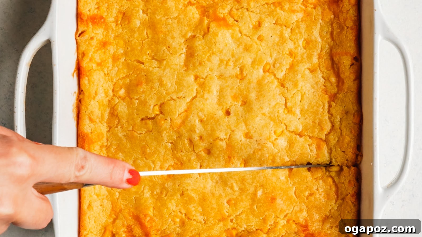 Step 5 for corn casserole