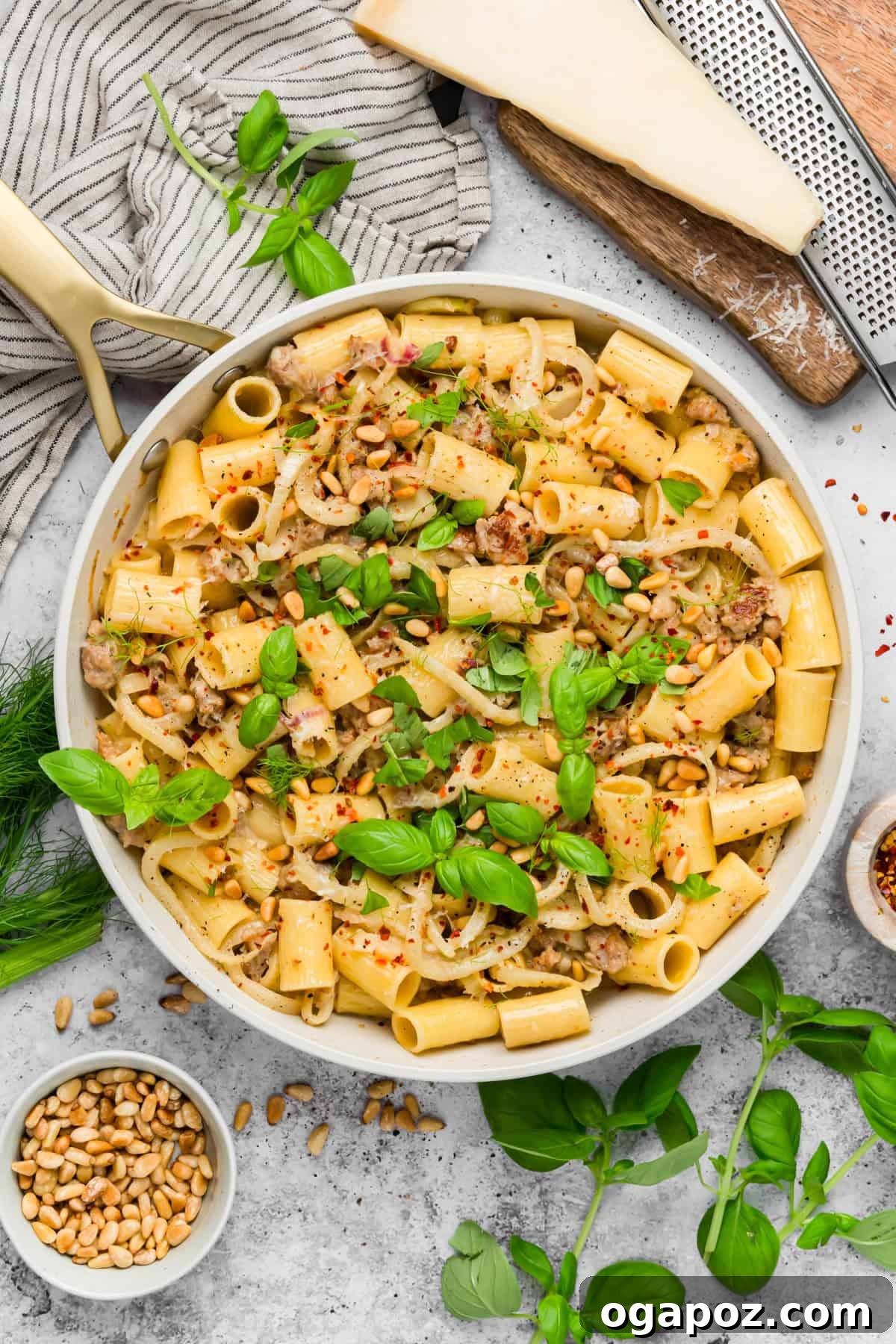 Creamy Italian Sausage and Fennel Pasta with Parmesan 10 Creamy easy sausage fennel pasta dish